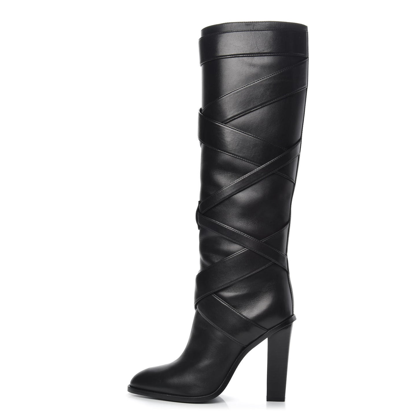 Seta Calfskin Knee High Boot 36.5 Black