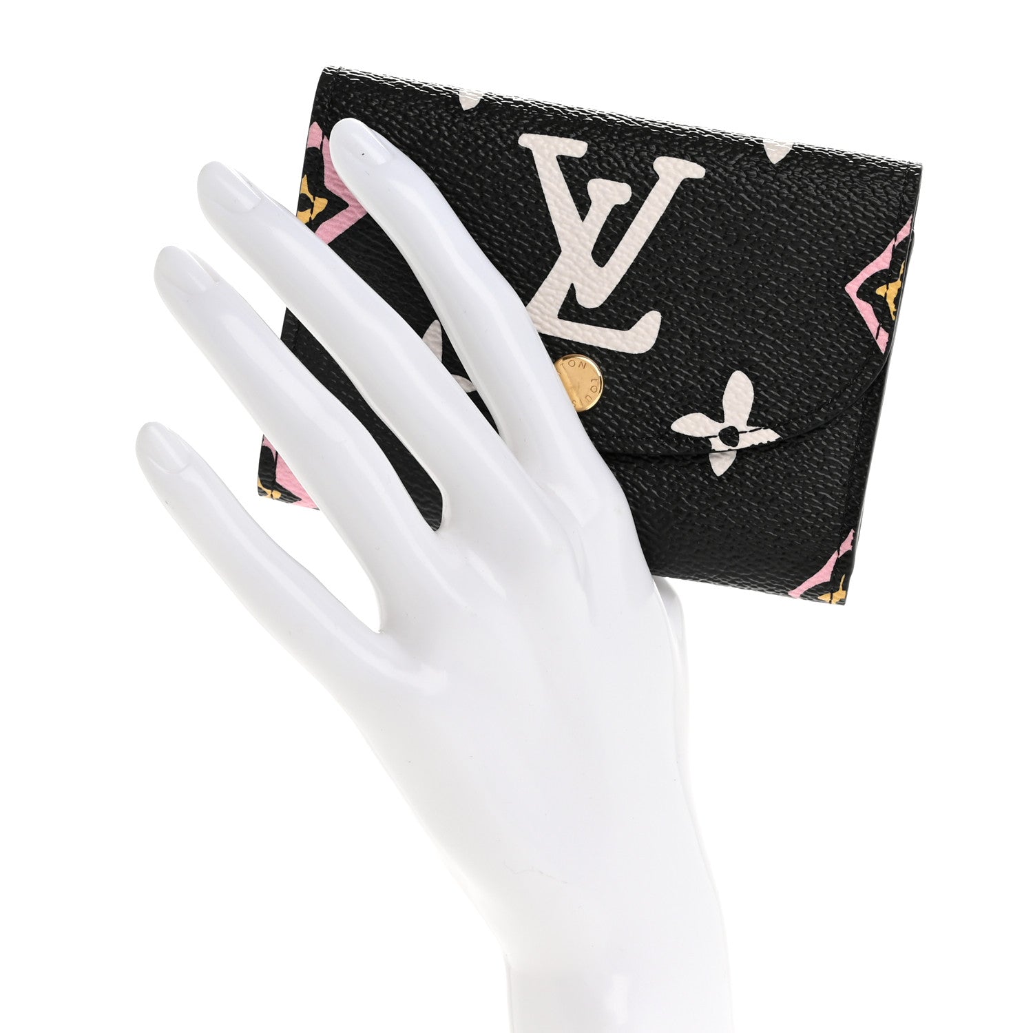 Louis Vuitton Monogram Giant Wild At Heart Rosalie Coin Purse Black 3 of 18