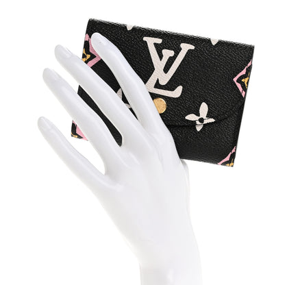 Louis Vuitton Monogram Giant Wild At Heart Rosalie Coin Purse Black 3 of 18