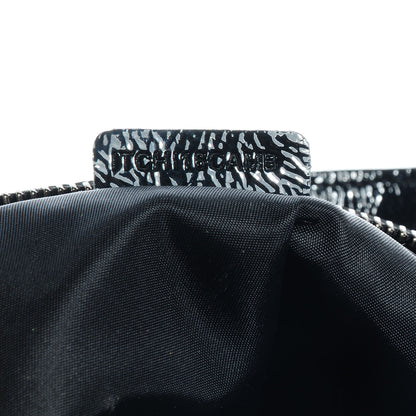 Burberry Nylon Patent Beat Check Large Tote Black 8 of 9