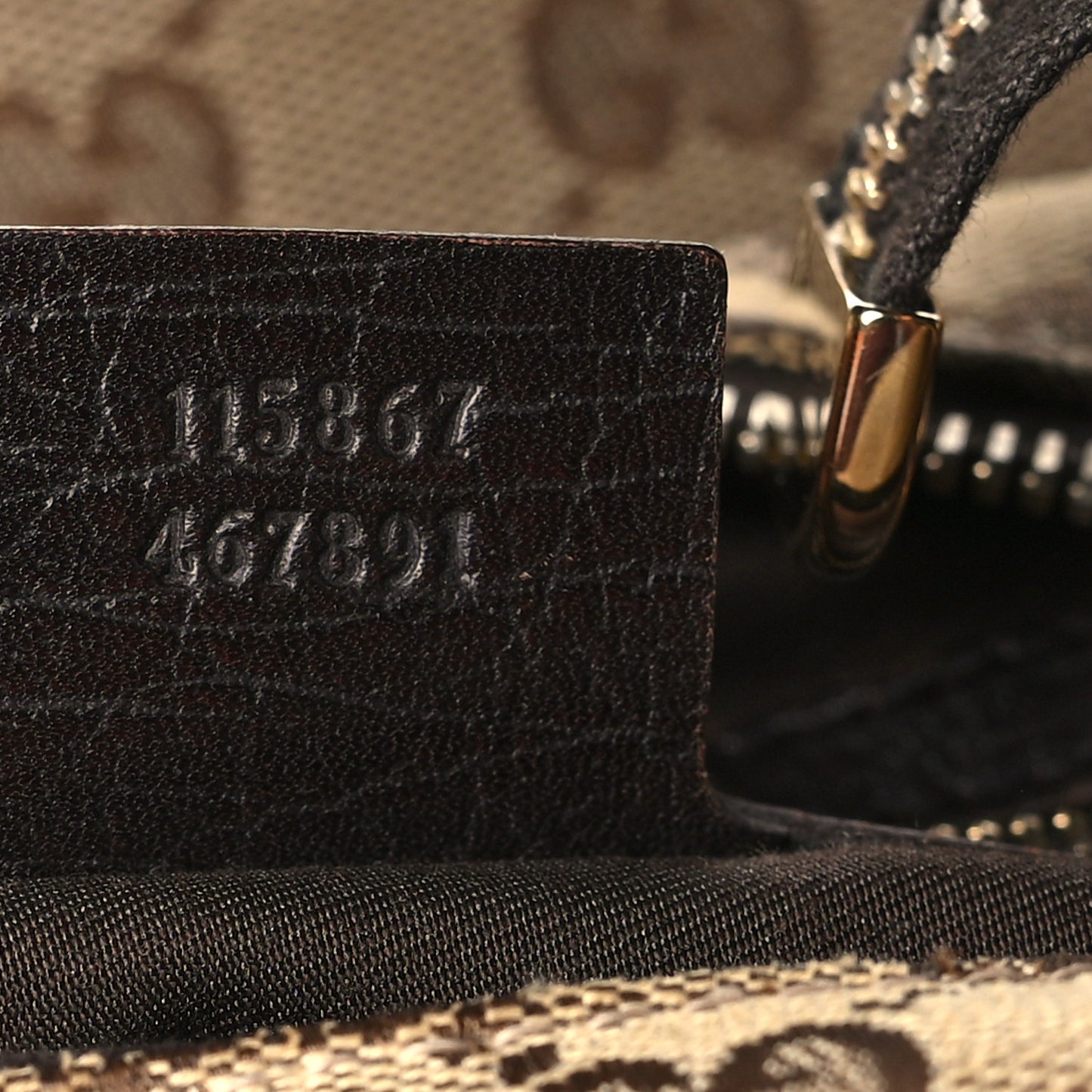 Monogram Medium Horsebit Chain Hobo Dark Brown