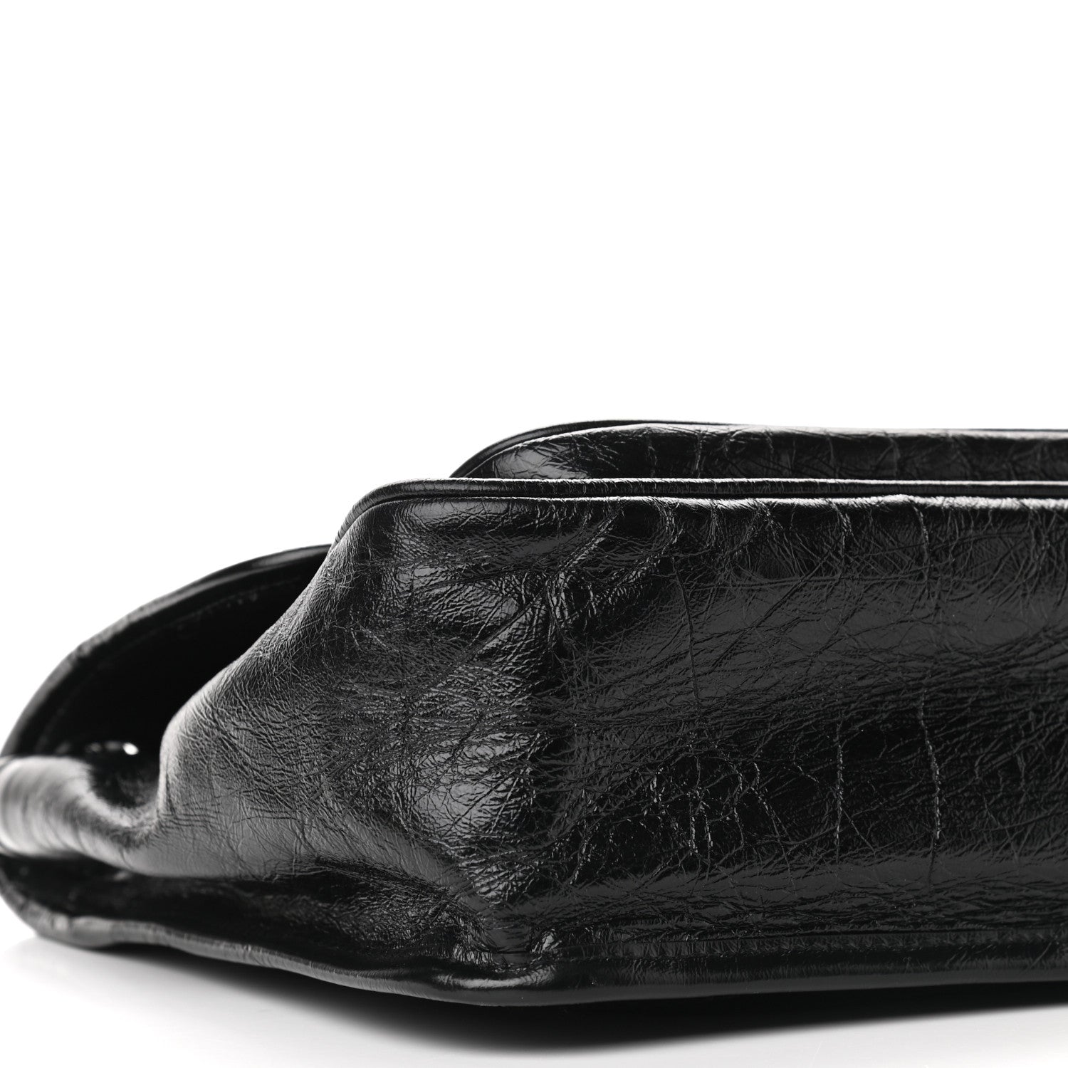 Saint Laurent Crinkled Calfskin Matelasse Monogram Medium Niki Chain Satchel Black 8 of 9