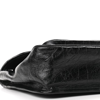 Saint Laurent Crinkled Calfskin Matelasse Monogram Medium Niki Chain Satchel Black 8 of 9
