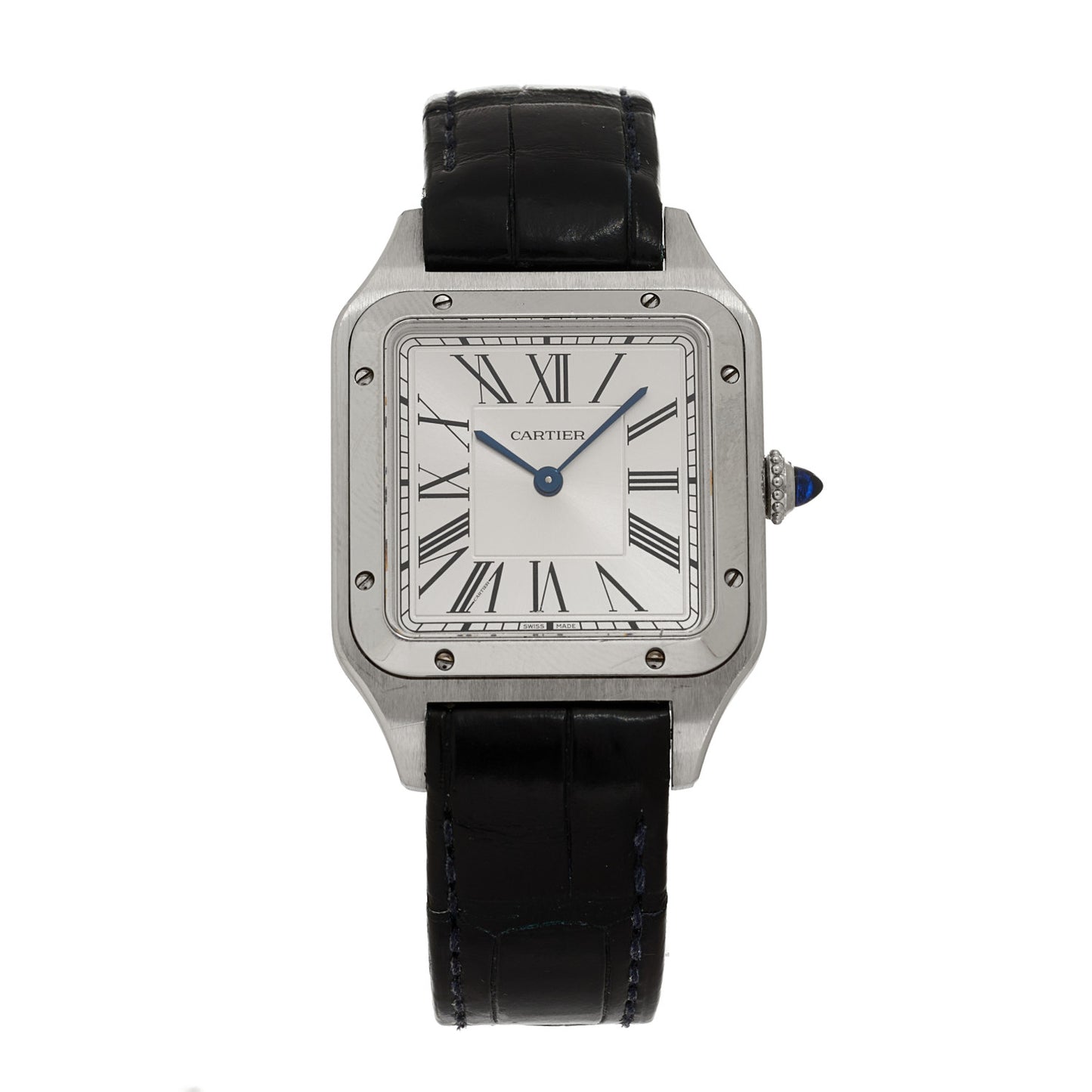 Stainless Steel Alligator 31.4mm Santos Dumont Quartz Watch