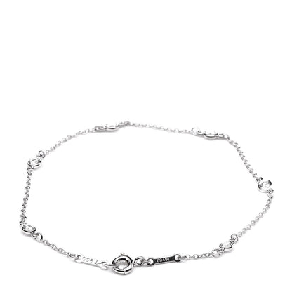 Tiffany Platinum Diamond .30ctw Elsa Peretti Diamonds by the Yard Station Bracelet 3 of 7