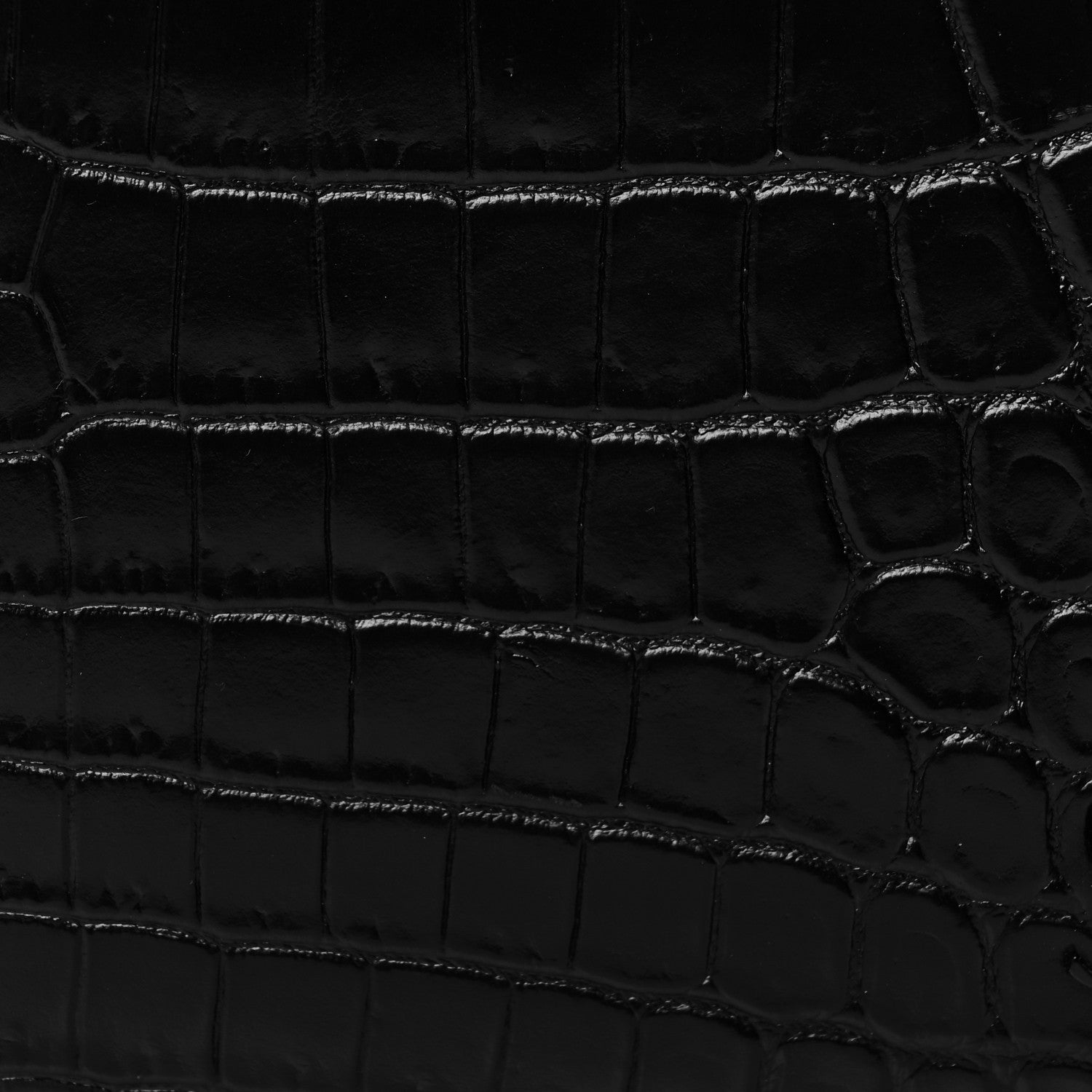 Saint Laurent Calfskin Crocodile Embossed Monogram Bifold Wallet Black 7 of 7