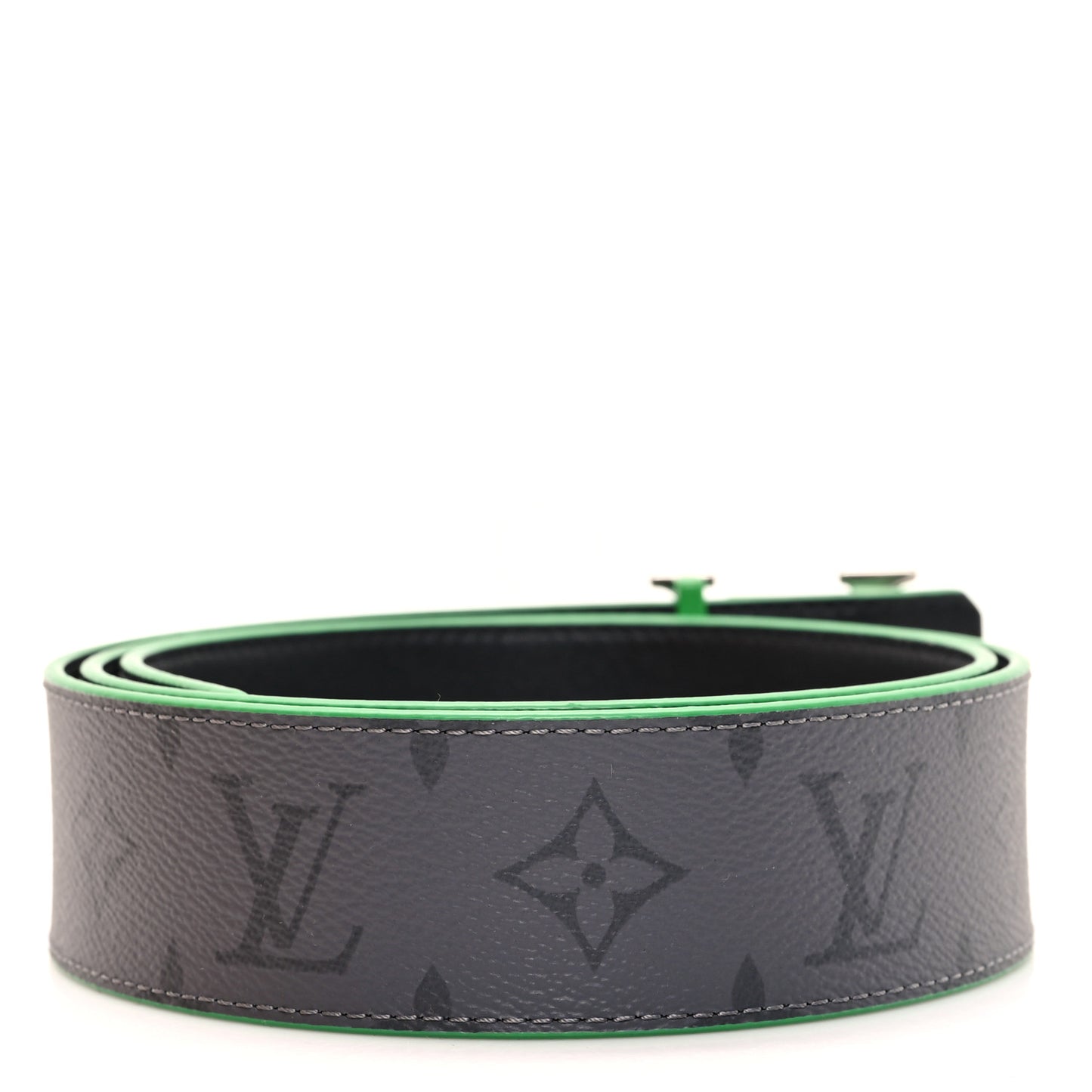 Monogram Eclipse Taigarama 40mm LV Initiales Reversible Belt 95 38 Green