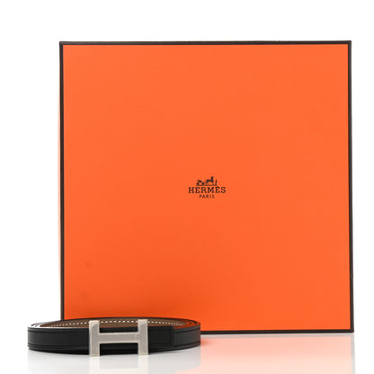 Hermes Swift Epsom 13mm Focus Belt 90 Black Etoupe 6 of 6