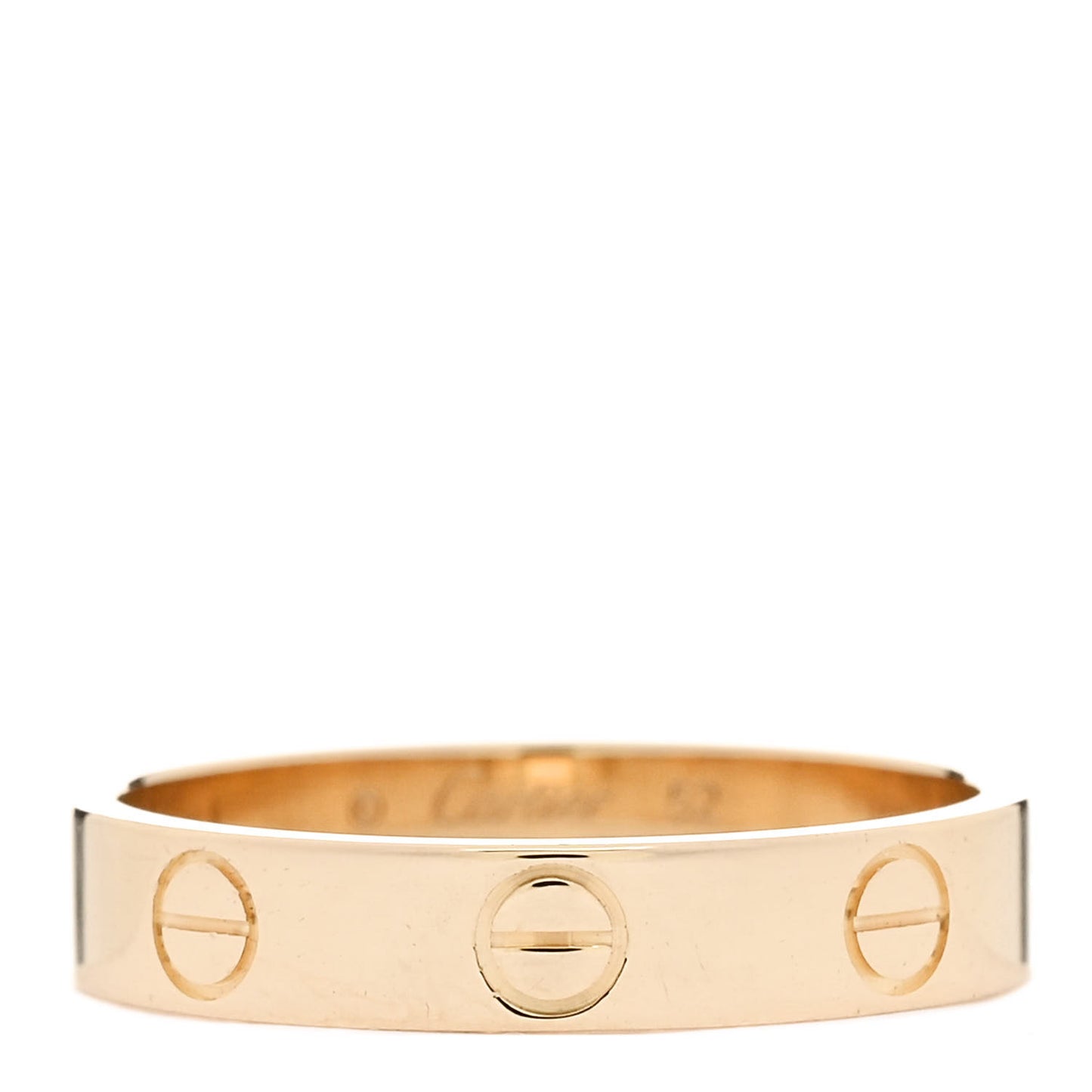 18K Yellow Gold 3.5mm LOVE Wedding Band Ring 52 6