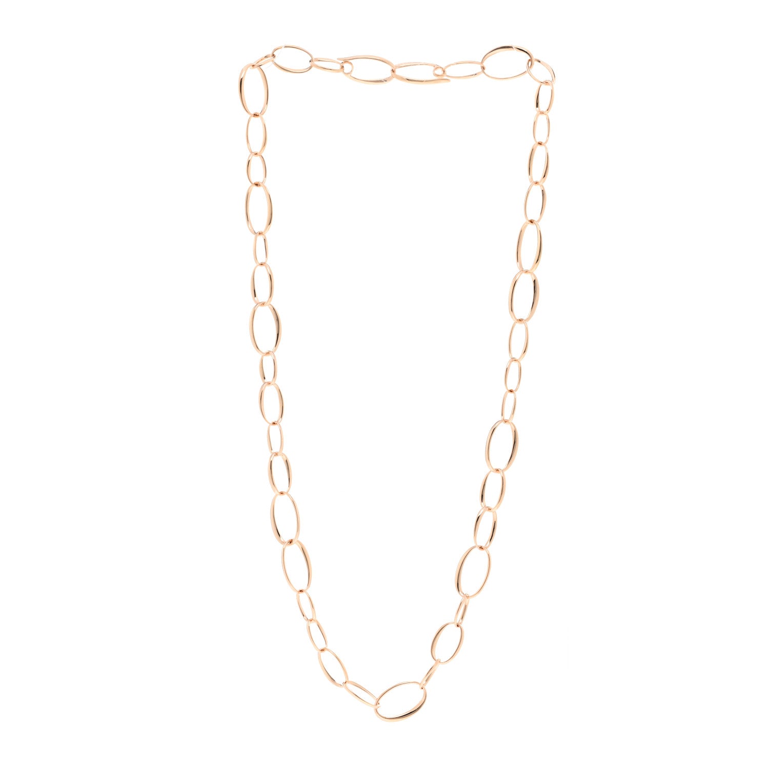 Pomellato 18K Rose Gold Oval Link Necklace 3 of 5