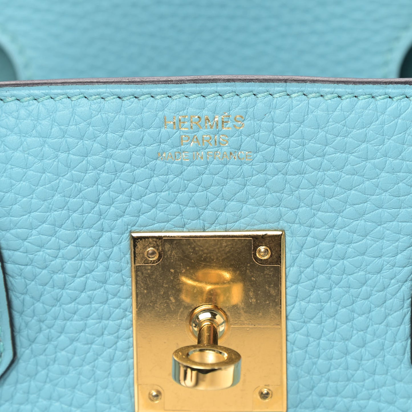 Taurillon Clemence Birkin 30 Bleu Atoll
