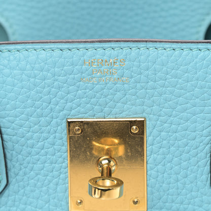 Hermes Taurillon Clemence Birkin 30 Bleu Atoll 6 of 10