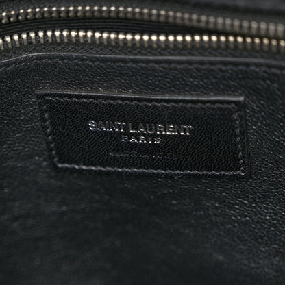 Saint Laurent Suede Crocodile Embossed Small Sac De Jour Black 7 of 11