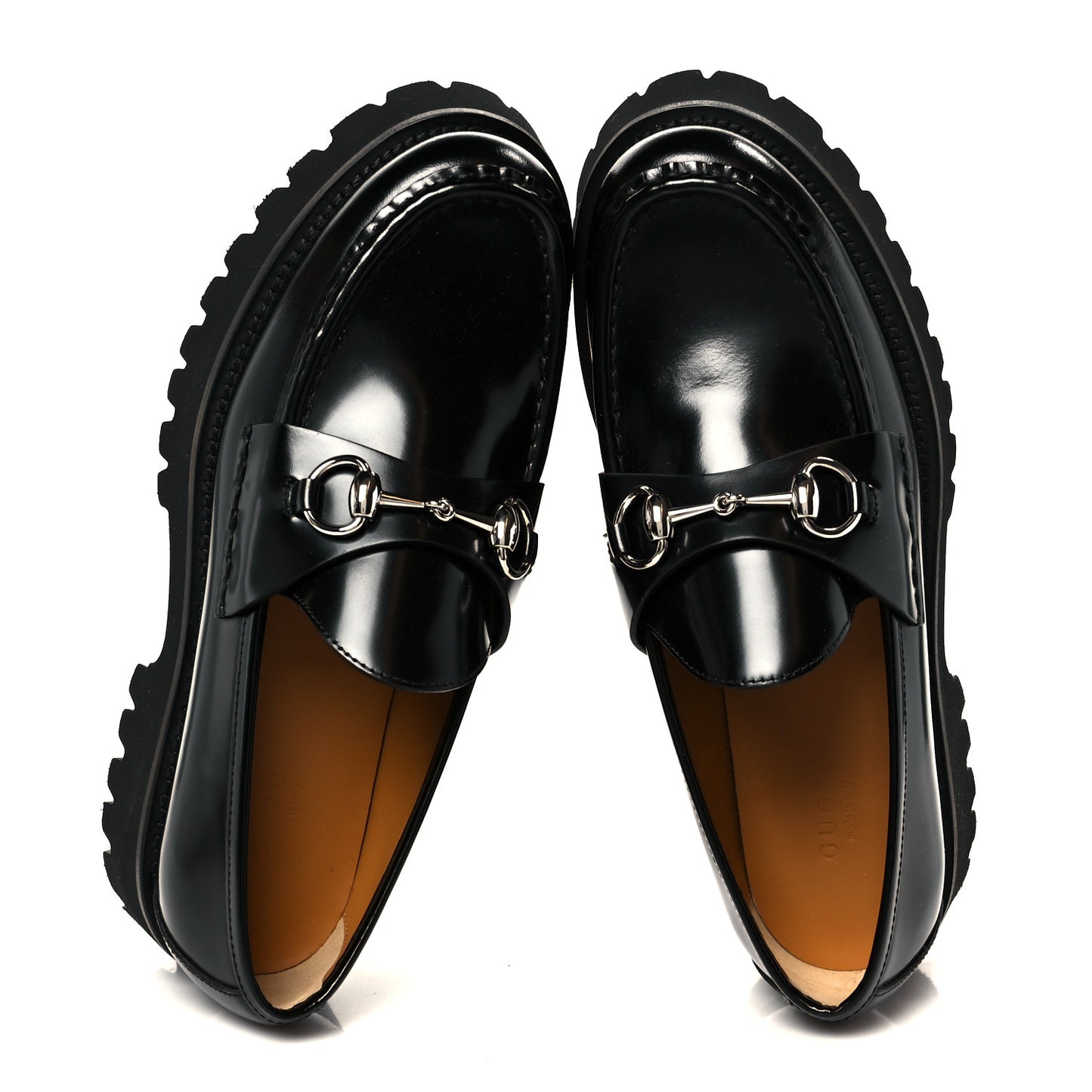 Cordovan Lux Womens Horsebit 45mm Platform Loafers 38 Black