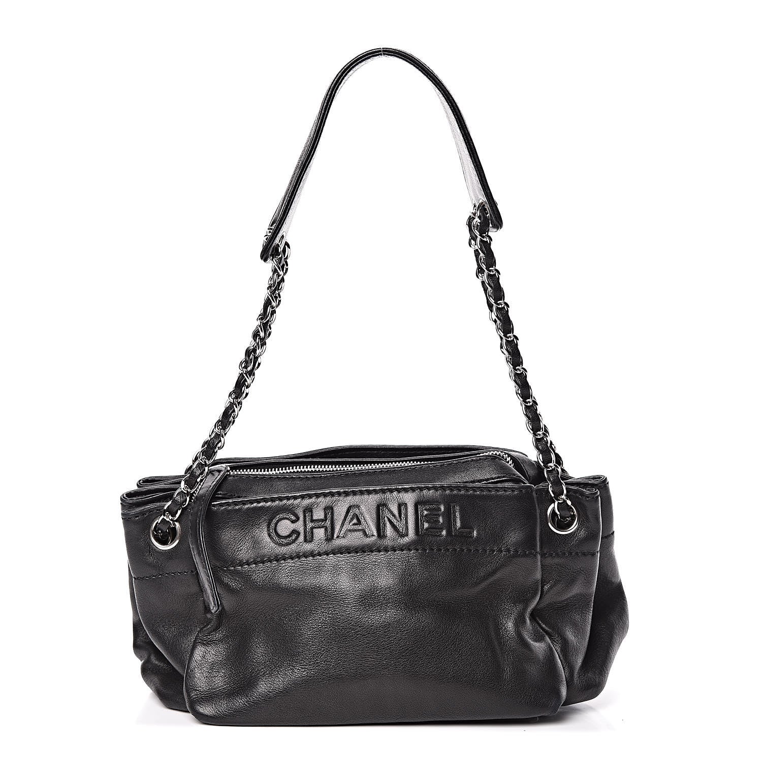 Chanel Lambskin Lax Accordion Hobo Black 1 of 17
