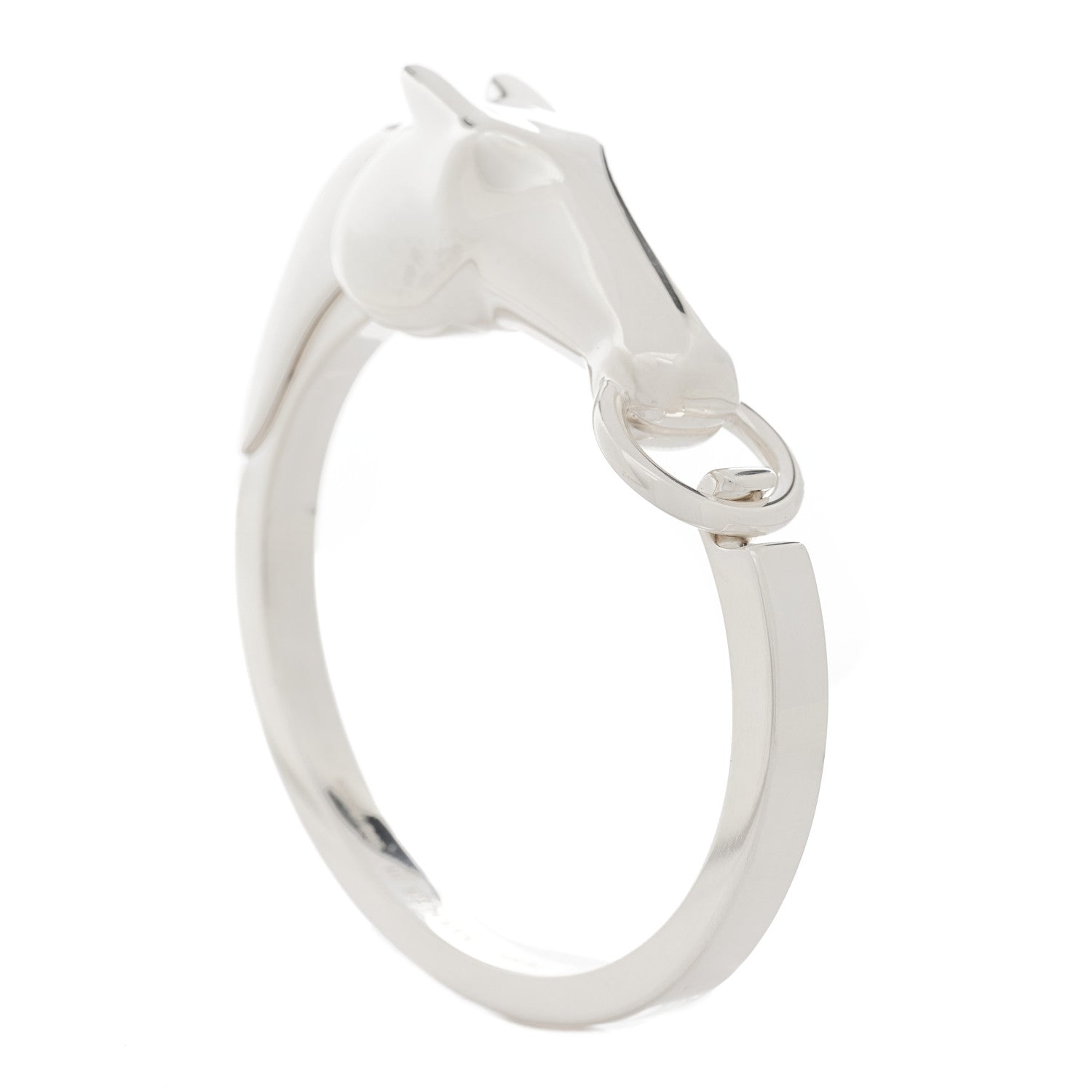 Hermes Sterling Silver PM Galop Bracelet SH 1 of 5