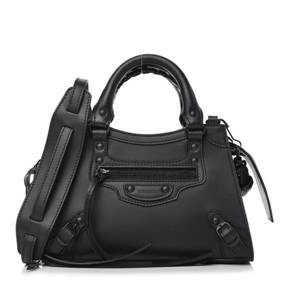 Balenciaga Smooth Calfskin Neo Classic Black Hardware Mini City Black 1 of 9