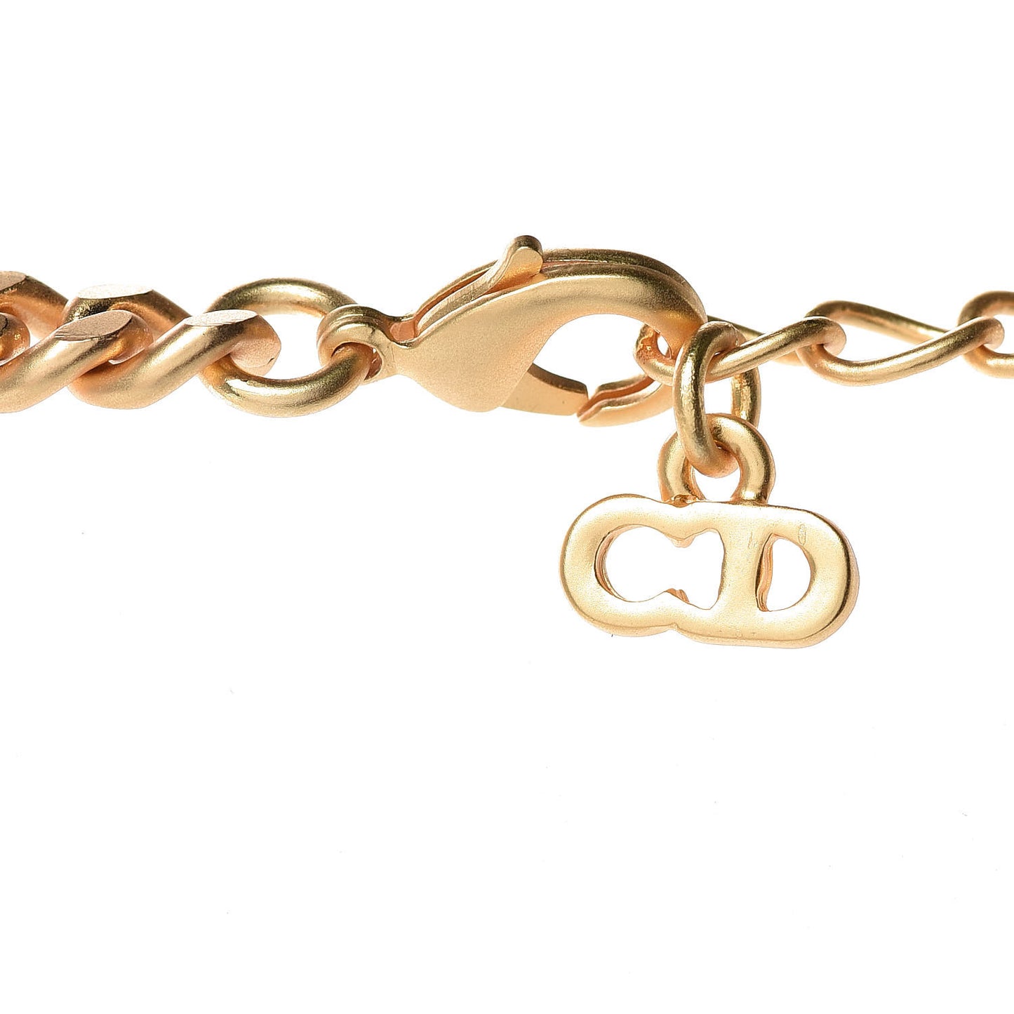 Metal Lock and Key Necklace Matte Gold
