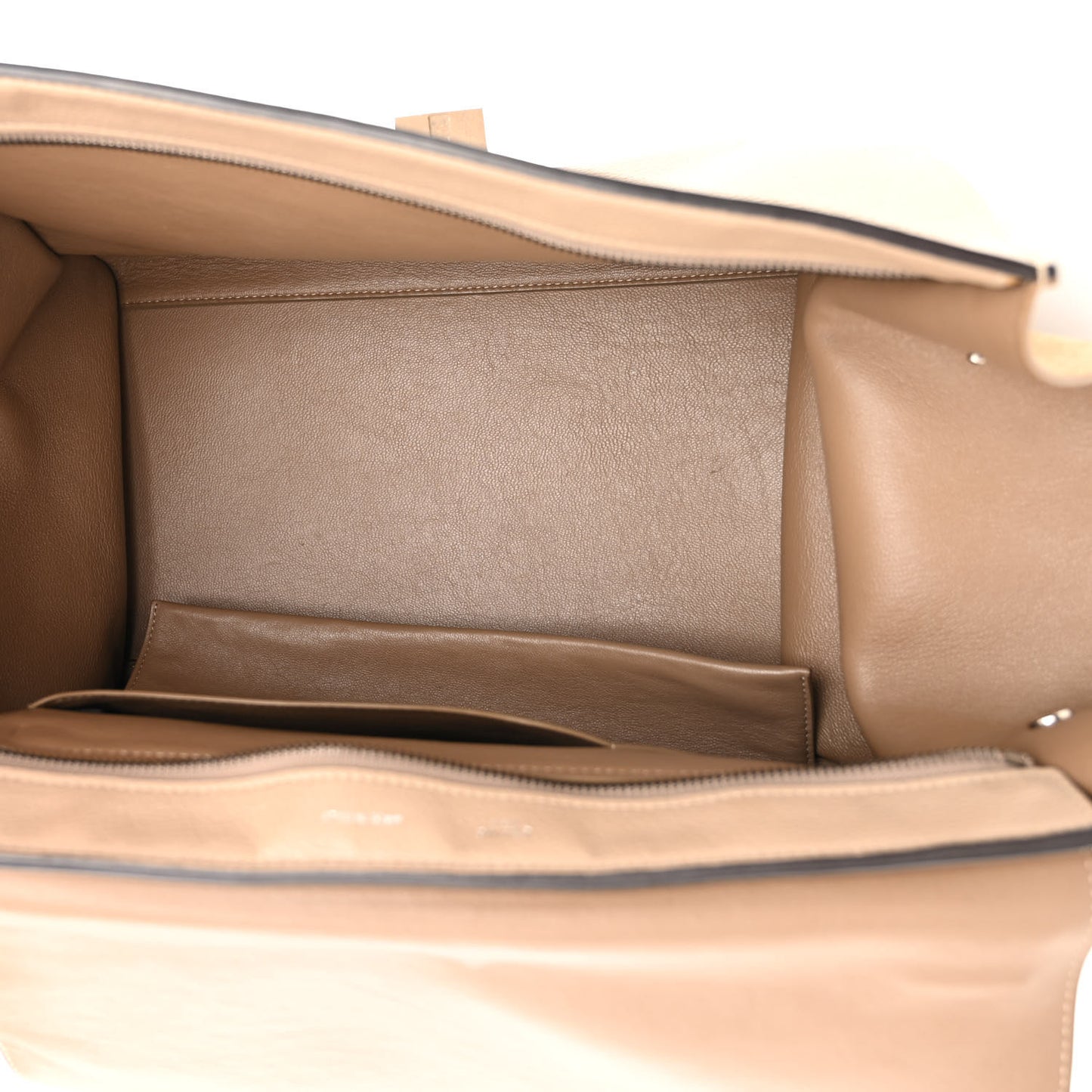 Drummed Calfskin Suede Large Trapeze Dune