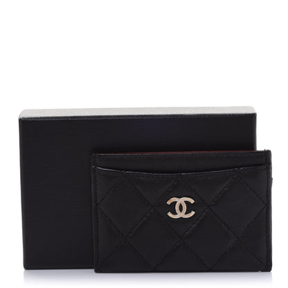 Chanel Lambskin Quilted Card Holder Black 9 of 9