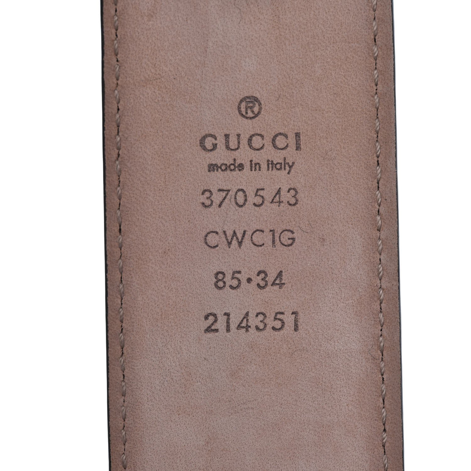Gucci Guccissima Interlocking G 37mm Belt 85 34 Black 6 of 6