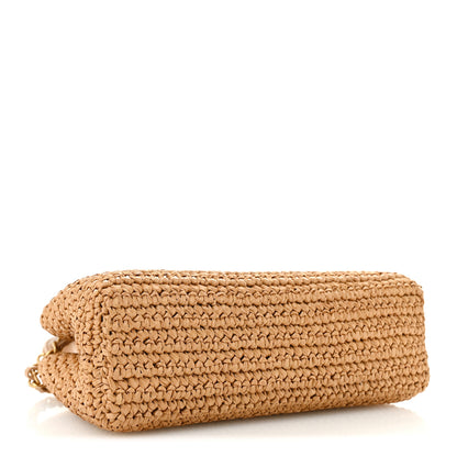 Chanel Braided Raffia Nano Kelly Flap Bag Dark Beige 4 of 11
