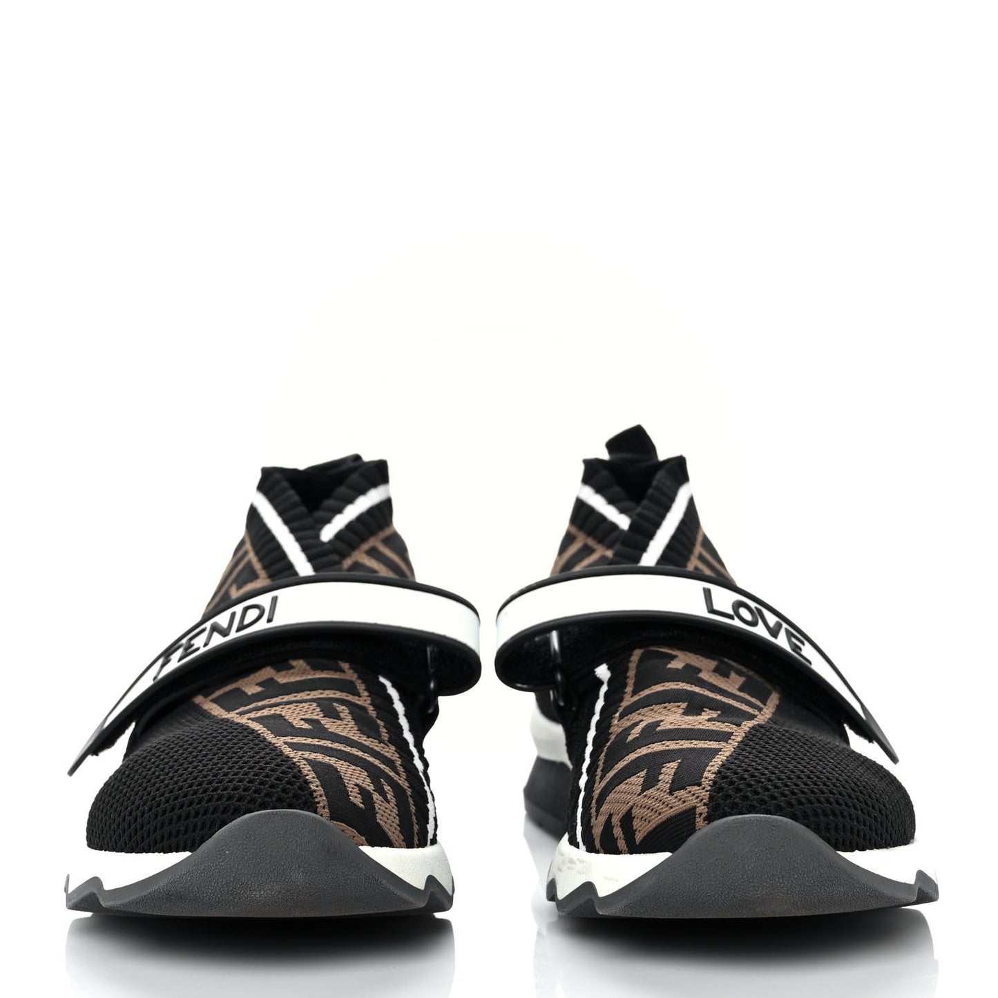 Stretch Yarn FF Stiff Band Rockoko Sneakers 39 Black White Tobacco
