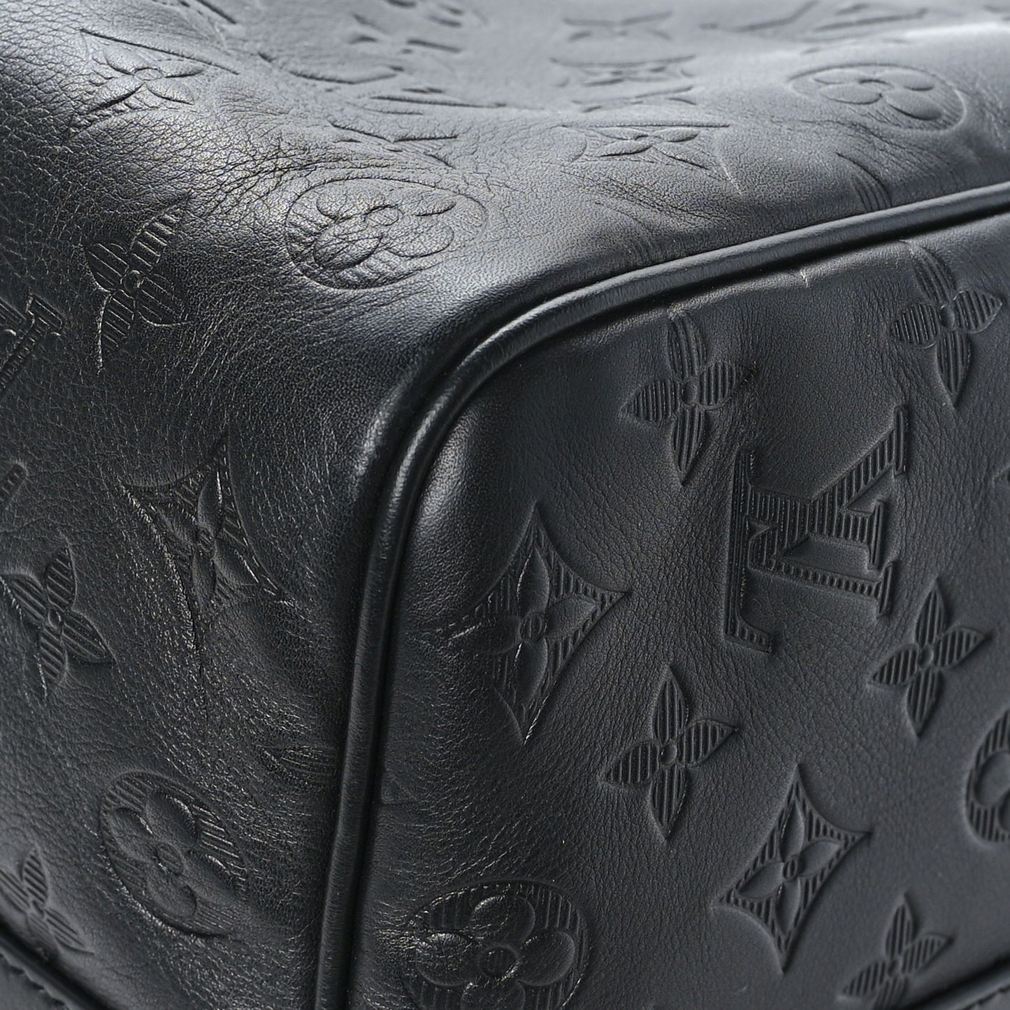 Calfskin Shadow Monogram Keepall Bandouliere 50 Black