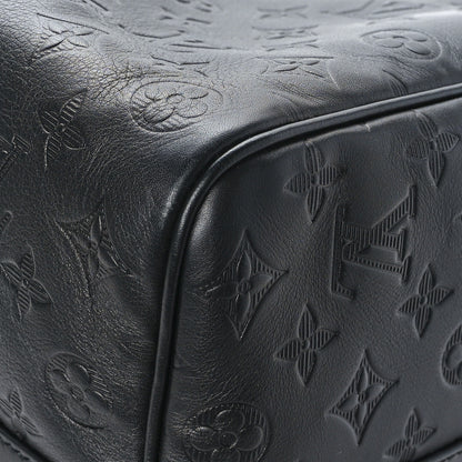 Louis Vuitton Calfskin Shadow Monogram Keepall Bandouliere 50 Black 9 of 9