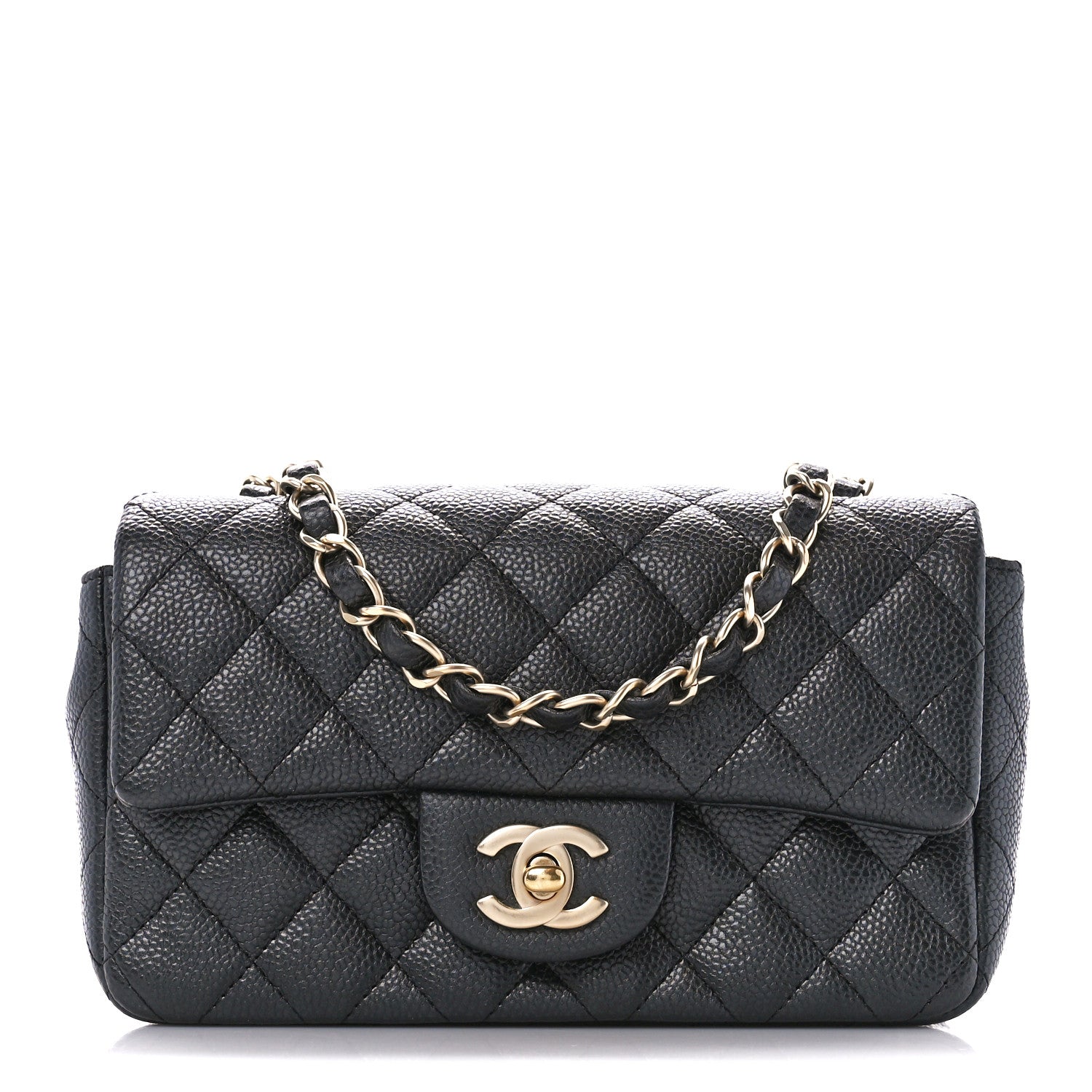 Chanel Iridescent Caviar Quilted Mini Rectangular Flap Charcoal 1 of 12
