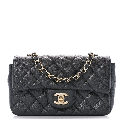 Chanel Iridescent Caviar Quilted Mini Rectangular Flap Charcoal 1 of 12