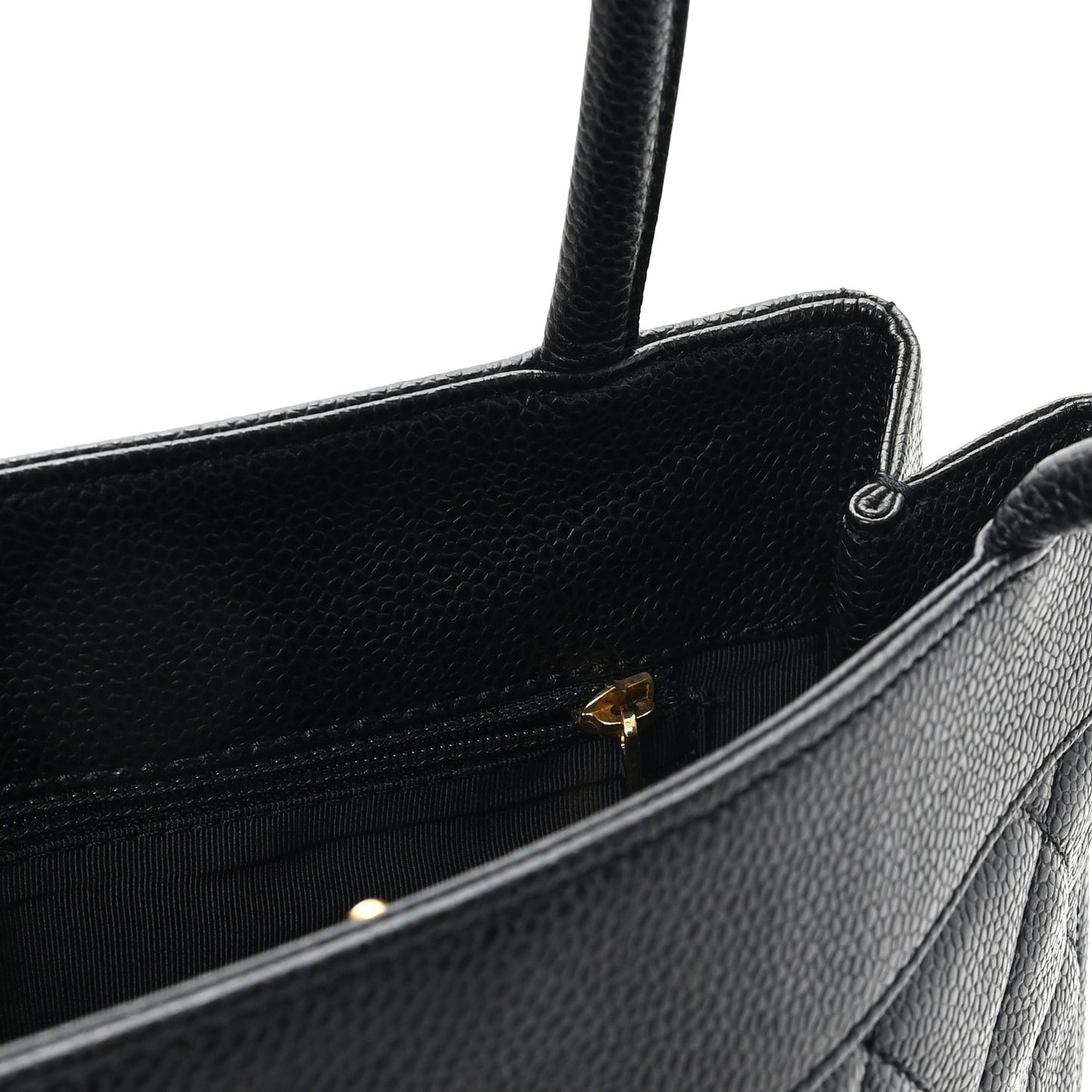 Caviar Quilted Shoulder Bag Black