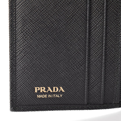 Prada Saffiano Metal Tri-Fold Wallet Black 6 of 7
