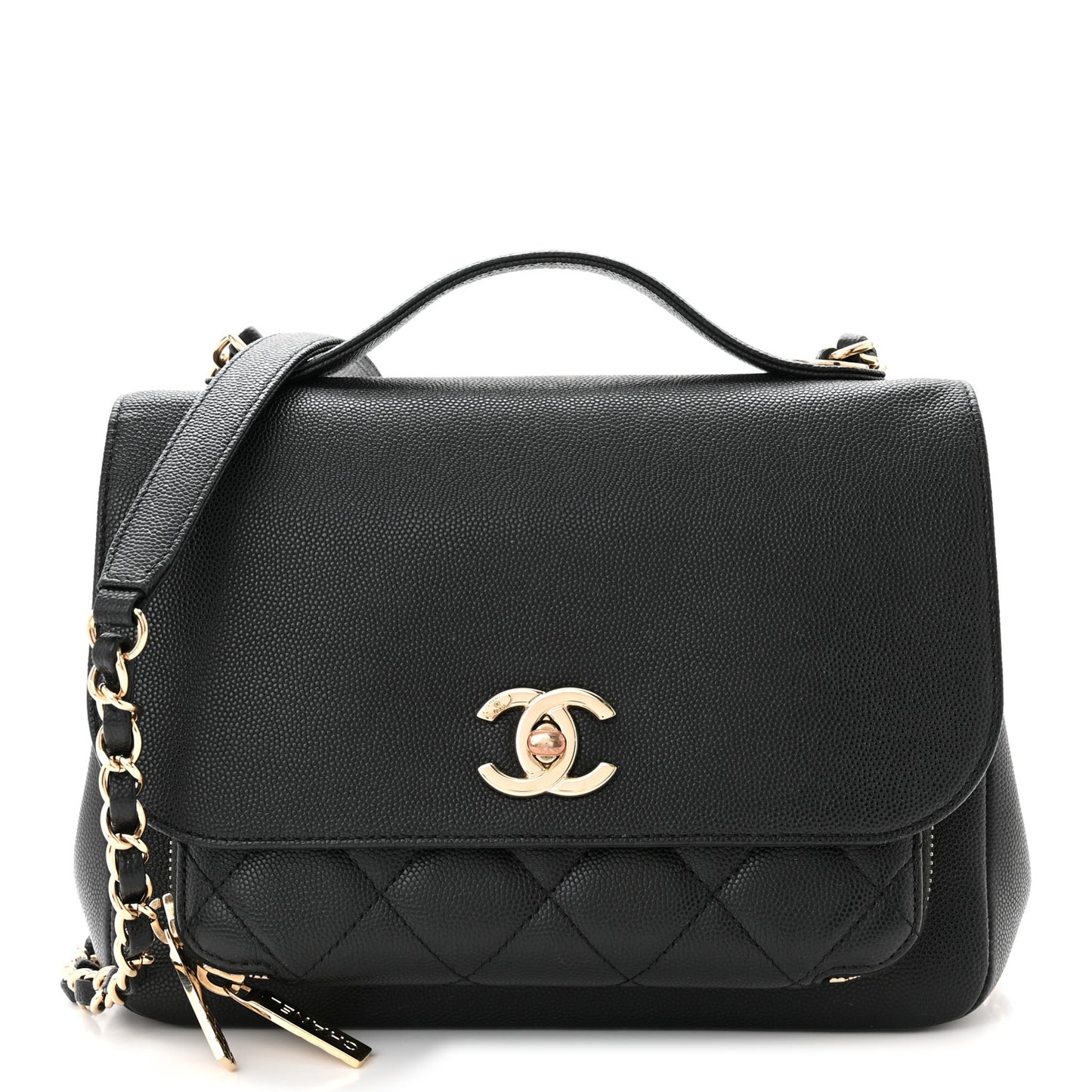 Caviar Quilted Medium Business Affinity Flap Black