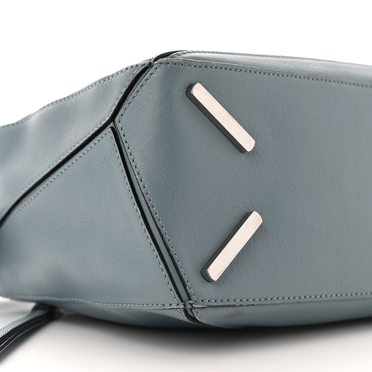 Loewe Calfskin Small Puzzle Bag Stone Blue 8 of 13