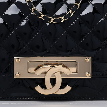 Chanel Patent Quilted Golden Class Wallet on Chain WOC Black 7 of 11