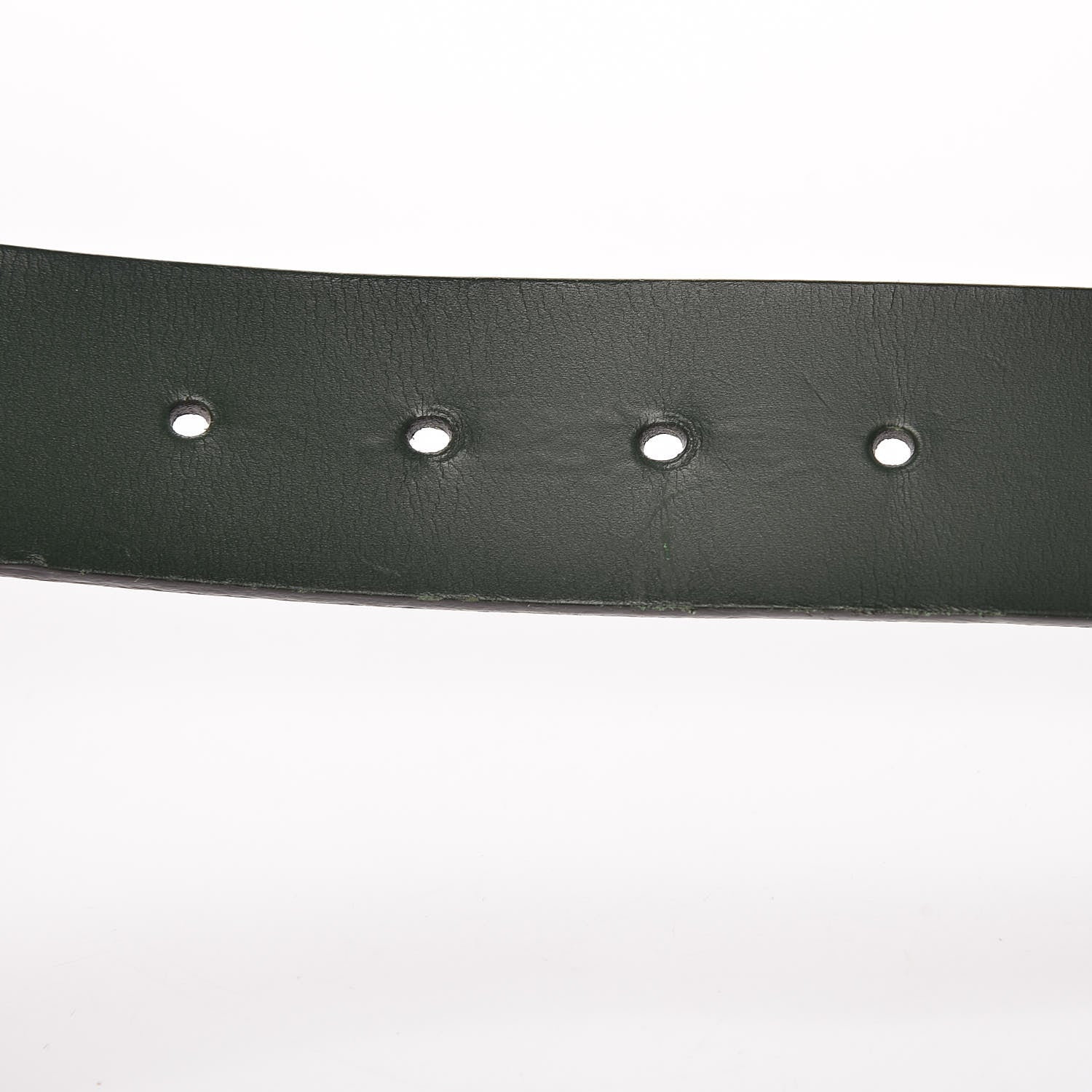 Gucci Selleria Calfskin Nickel Interlocking G 37mm Belt 90 36 Green 8 of 8