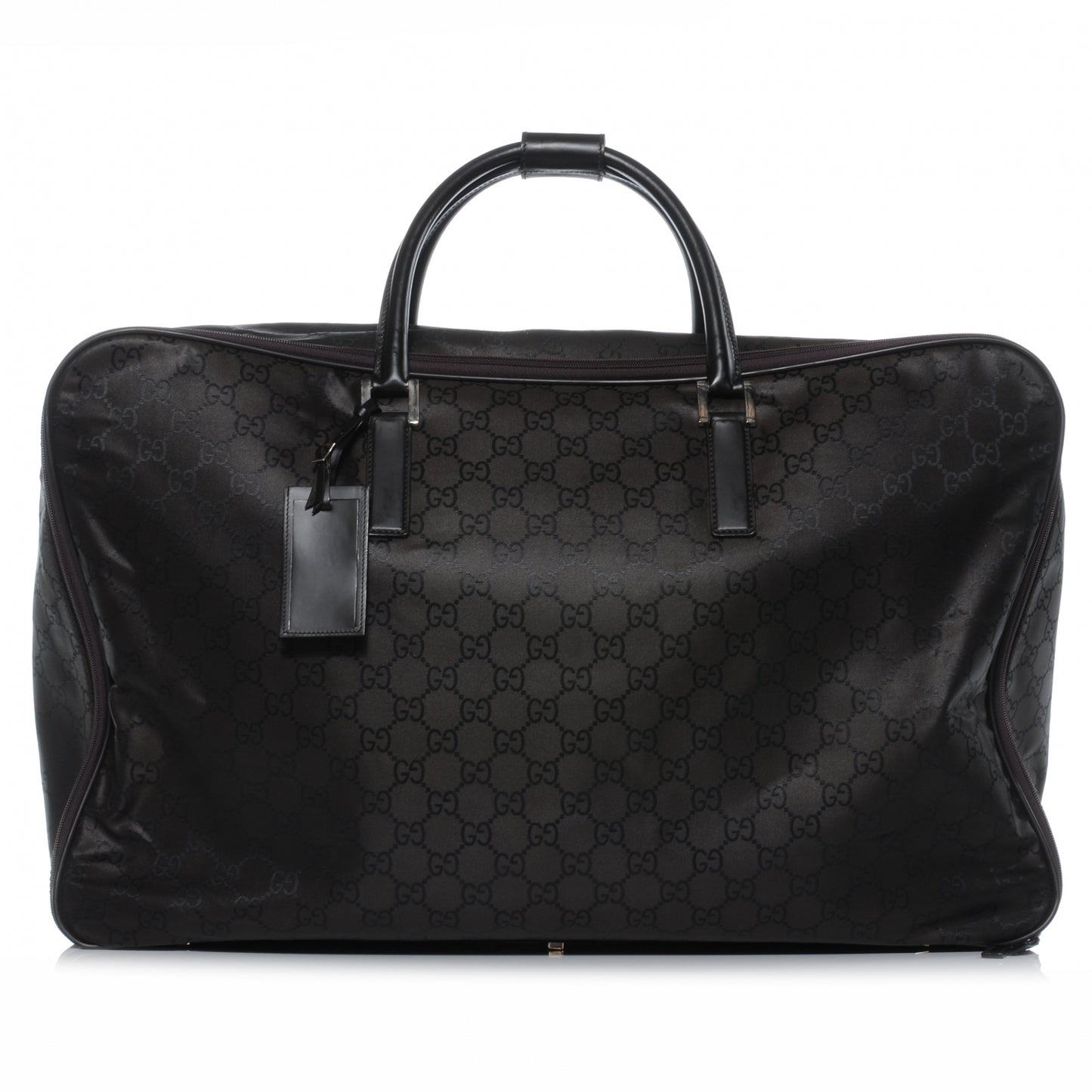 Nylon Monogram Large Lightweight Suitcase Luggage Brown