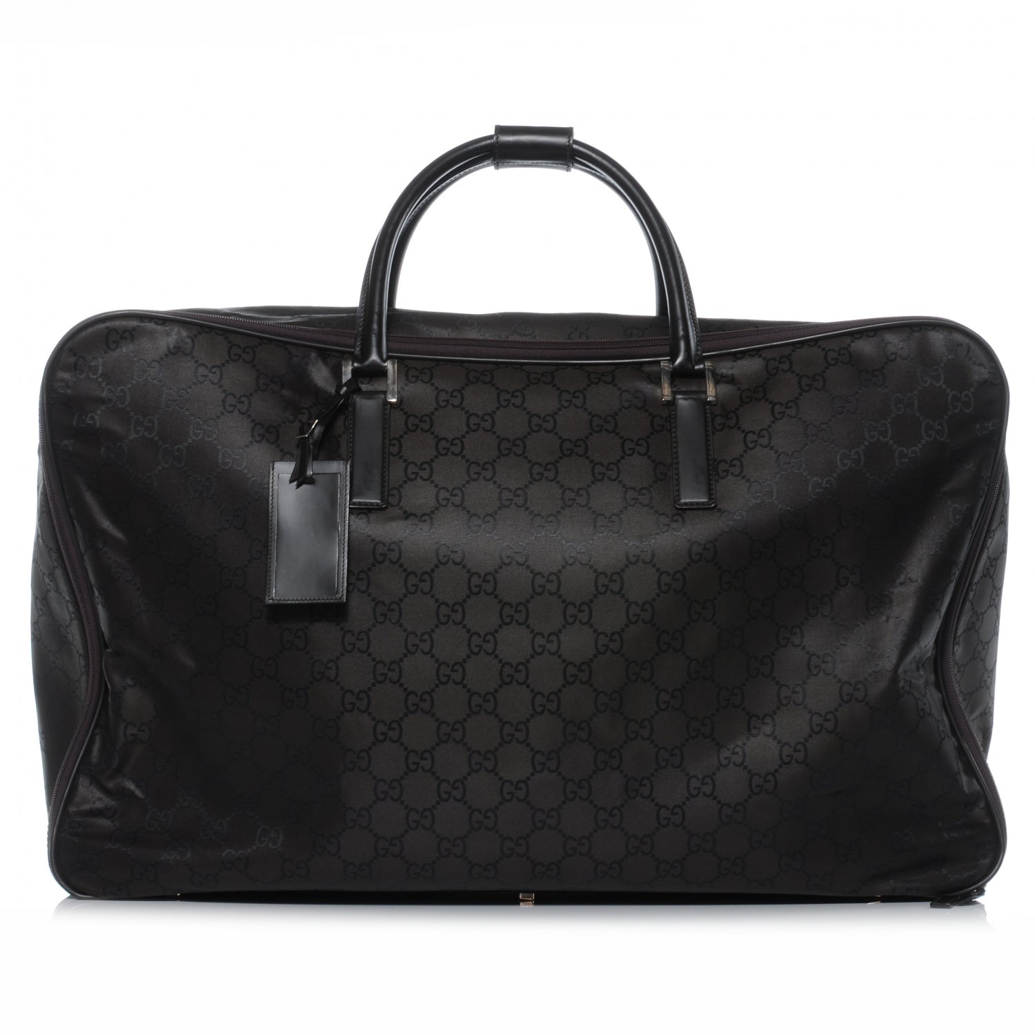 Gucci Nylon Monogram Large Lightweight Suitcase Luggage Brown 1 of 7