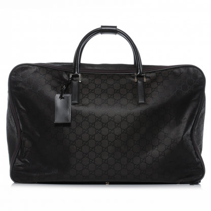 Gucci Nylon Monogram Large Lightweight Suitcase Luggage Brown 1 of 7