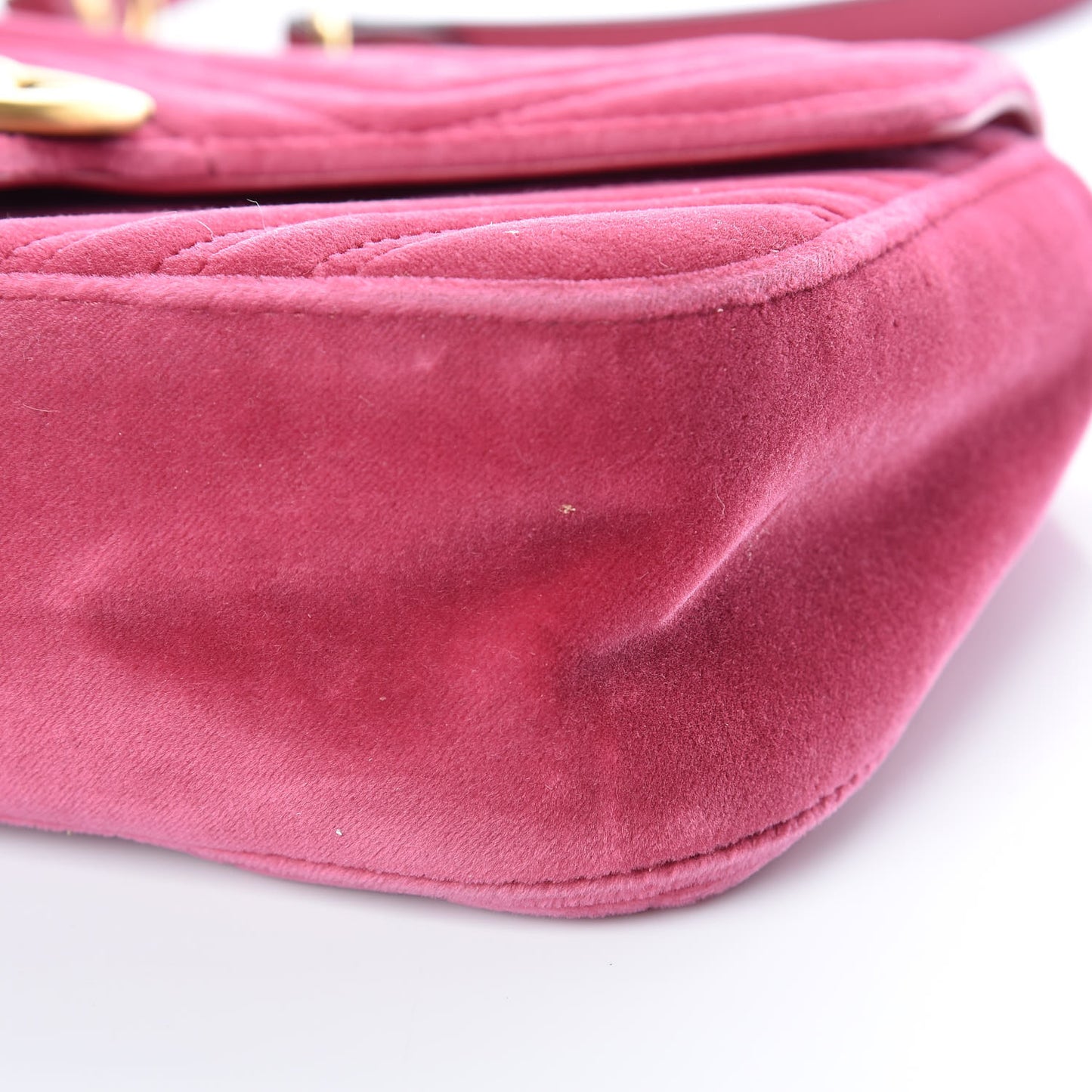 Velvet Matelasse Small GG Marmont Shoulder Bag Light Raspberry Rose