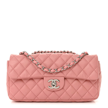 Chanel Lambskin Quilted East West Flap Pink 1 of 10