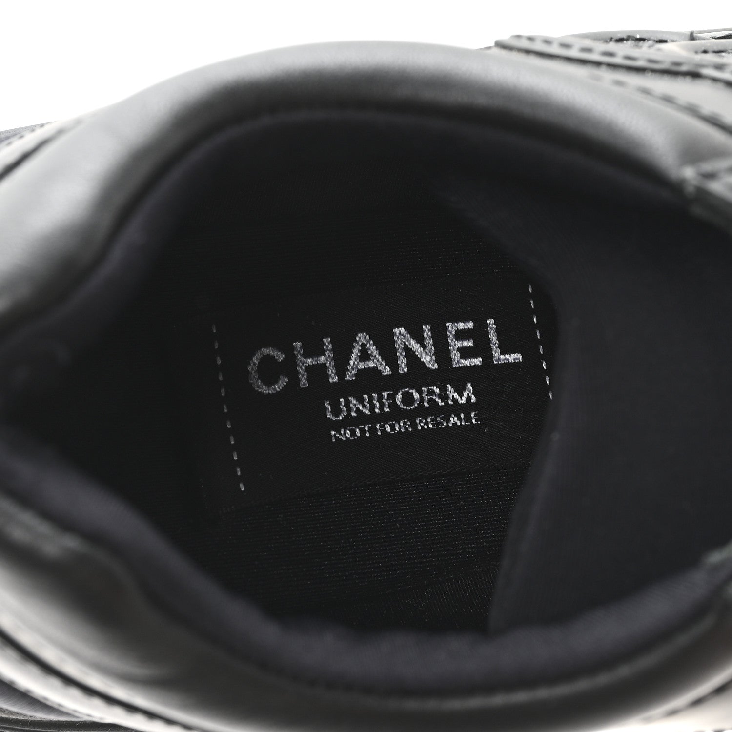 Chanel Lambskin Fabric CC Uniform Sneakers 39.5 Black 8 of 9