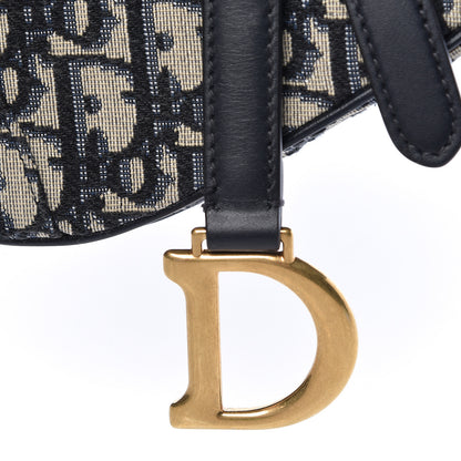 Christian Dior Oblique Mini Saddle Bag Blue 7 of 9
