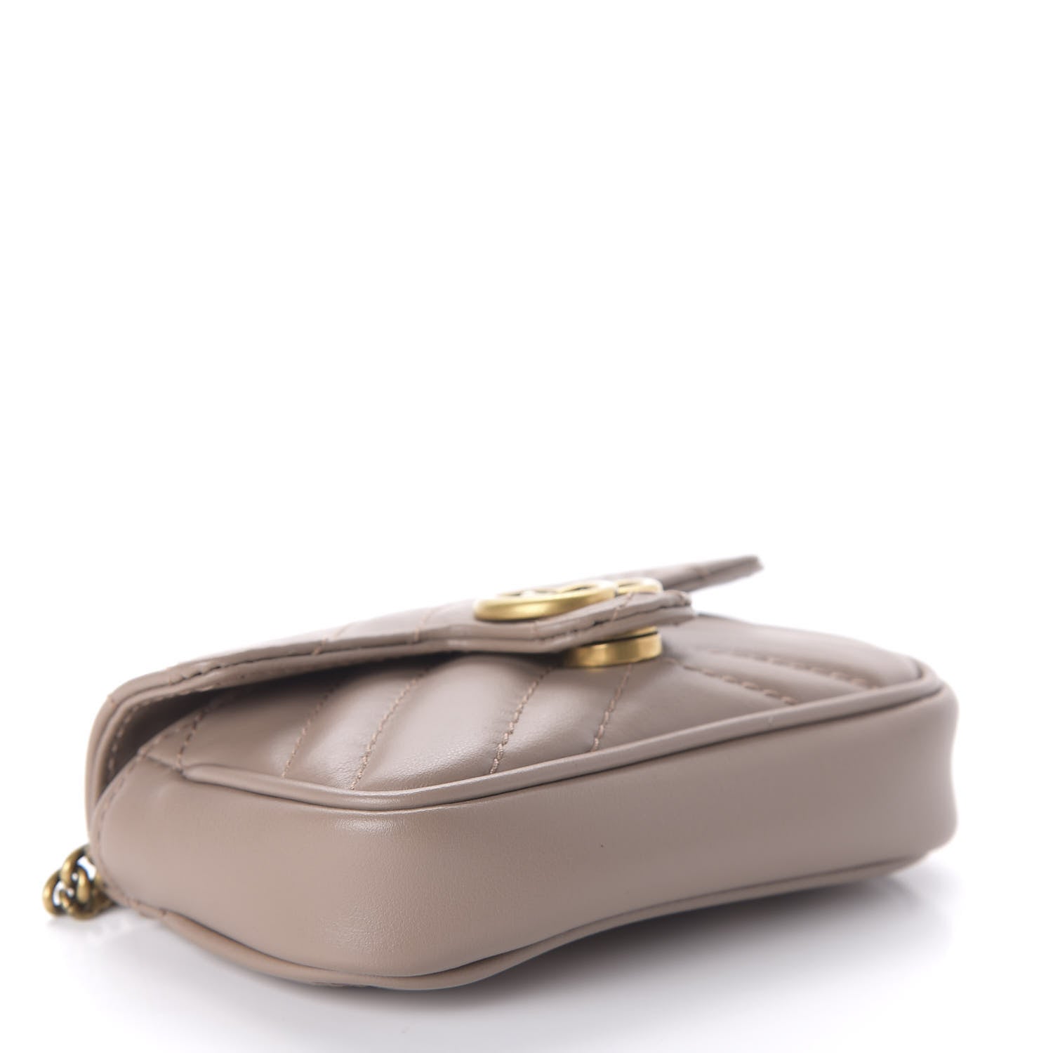 Gucci Calfskin Matelasse Heart GG Marmont 2.0 Coin Purse On A Chain Porcelain Rose 4 of 10