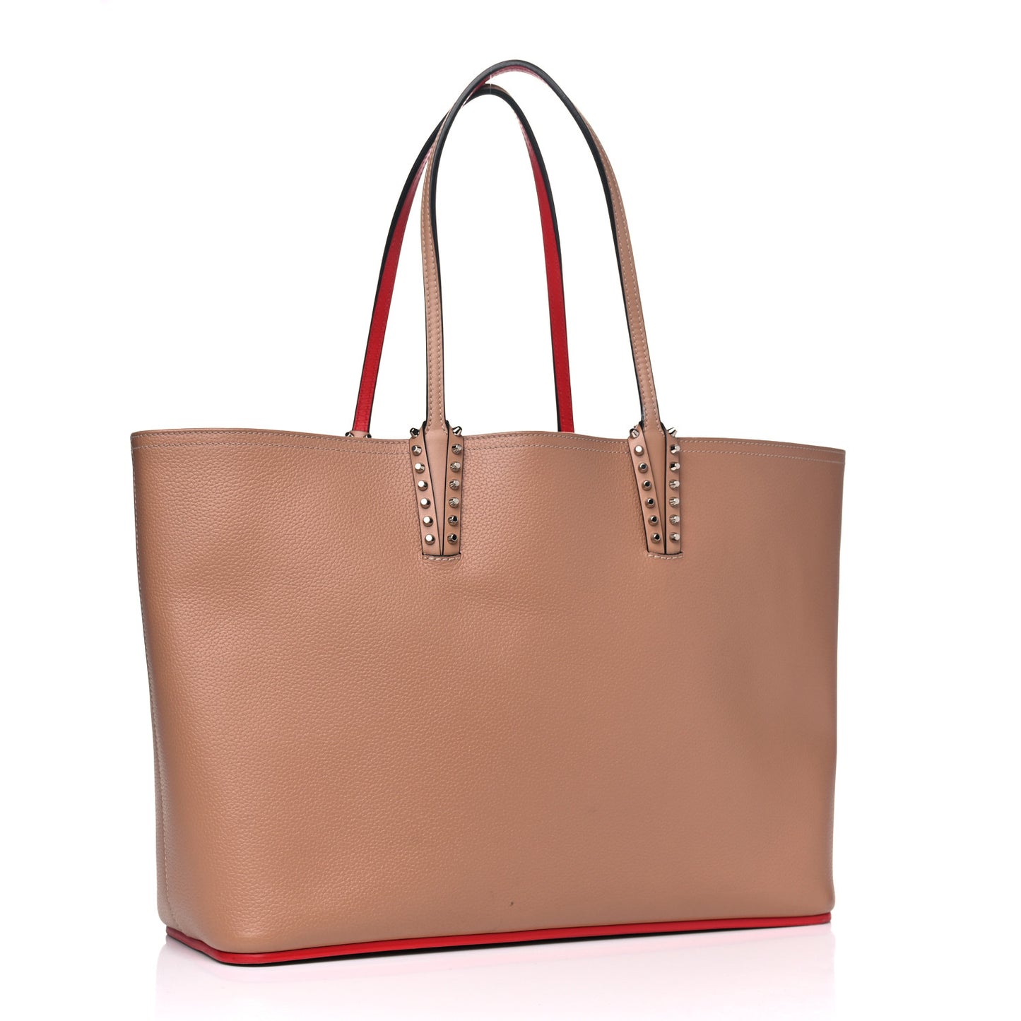 Calfskin Spikes East West Cabata Tote Nude