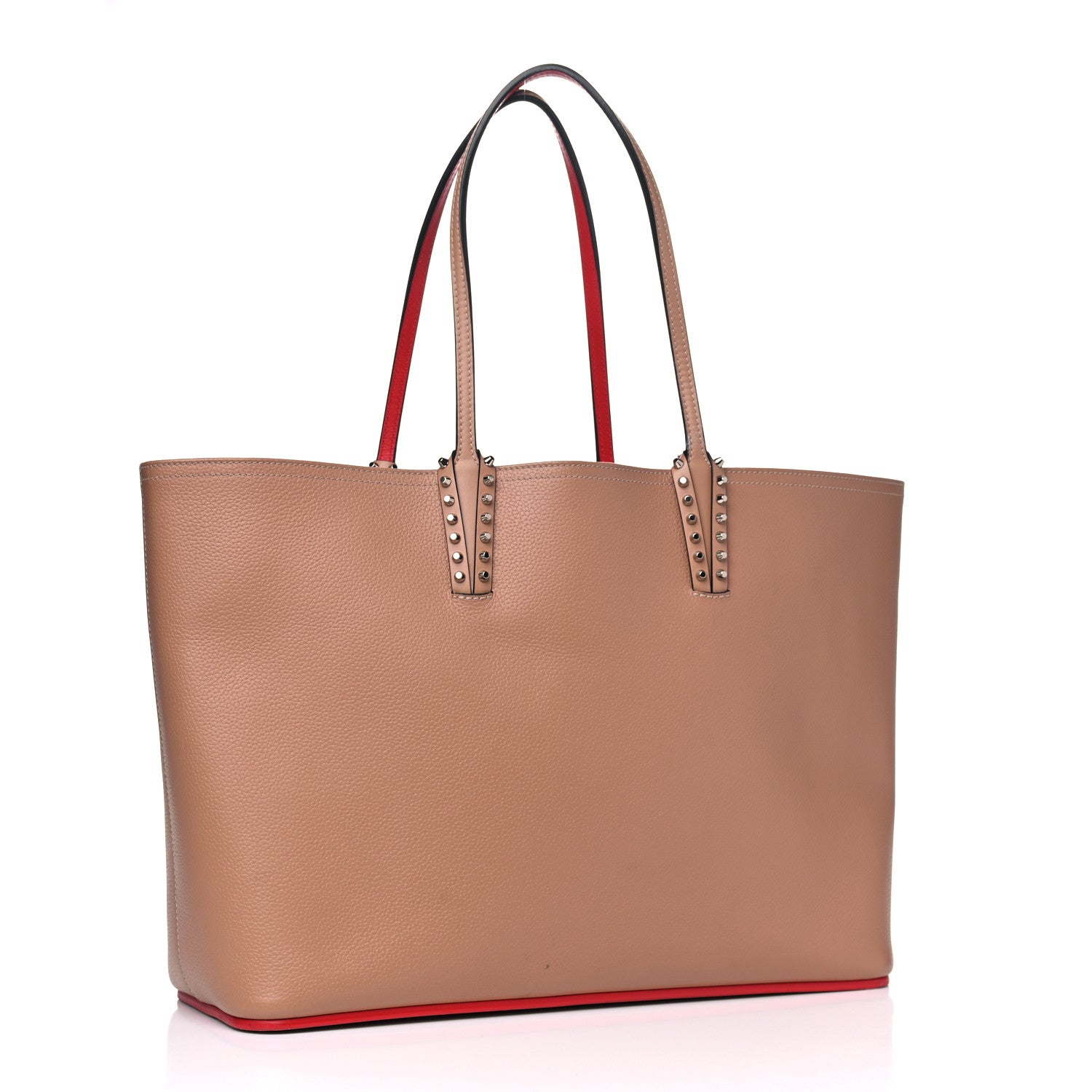 Christian Louboutin Calfskin Spikes East West Cabata Tote Nude 2 of 13