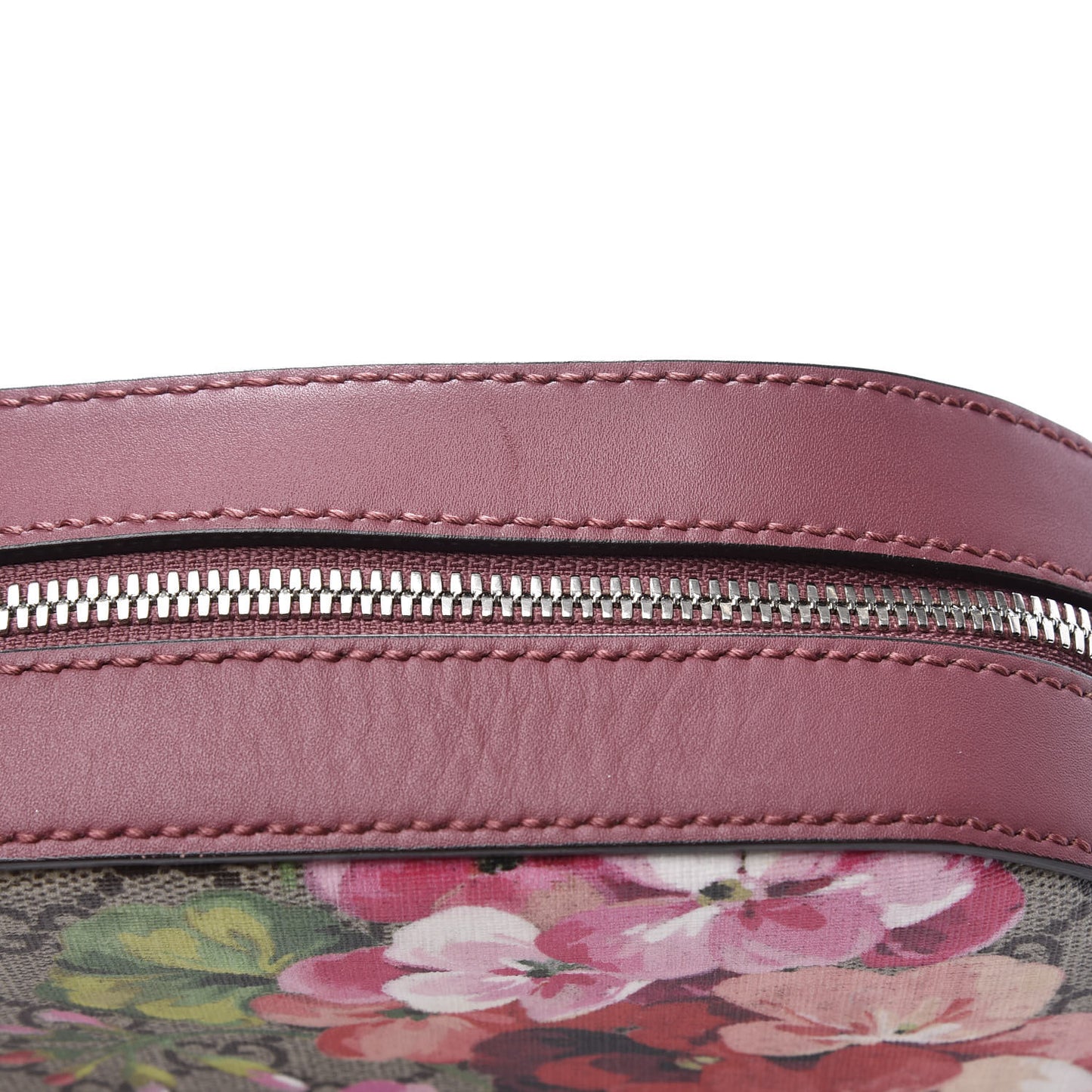 GG Supreme Monogram Blooms Mini Chain Shoulder Bag Beige Multicolor Dry Rose