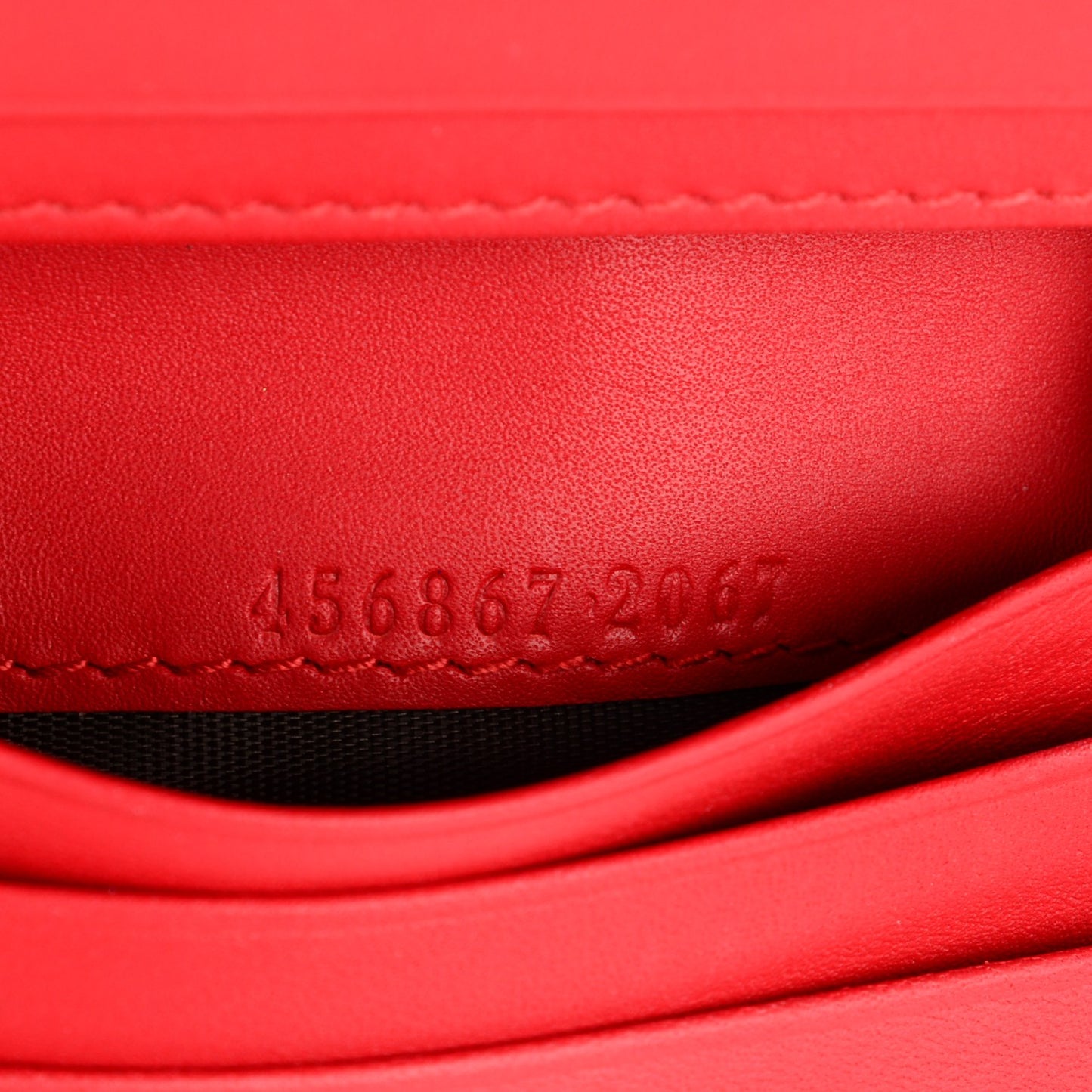 GG Supreme Monogram Kingsnake Heart Embroidered Print Card Case Red