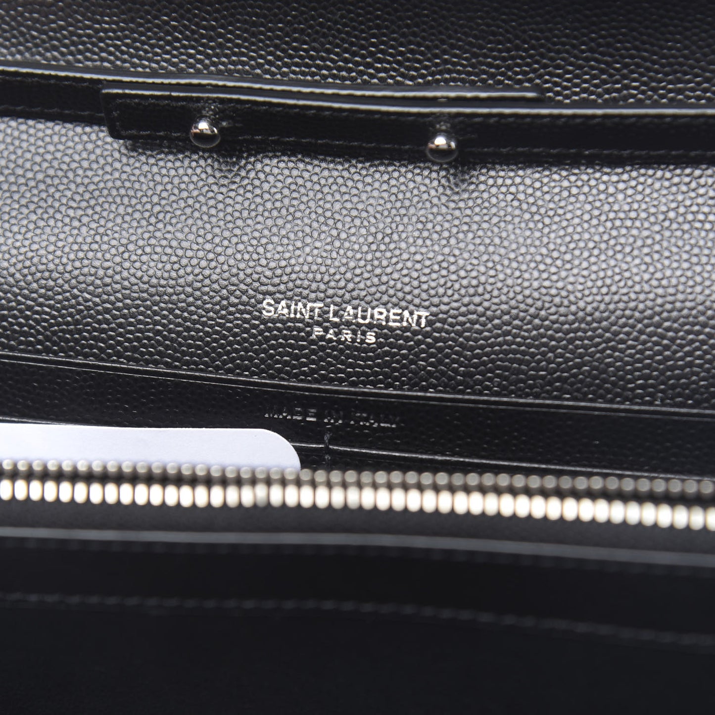 Grain De Poudre Matelasse Chevron Monogram Chain Wallet Black